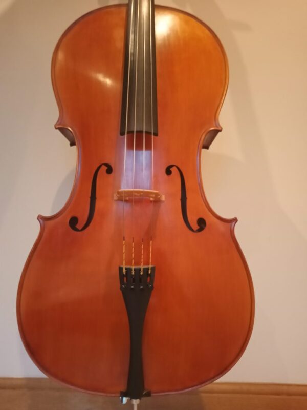 4/4 Size Cello with Bow, Larsen Strings and Hiscox Case